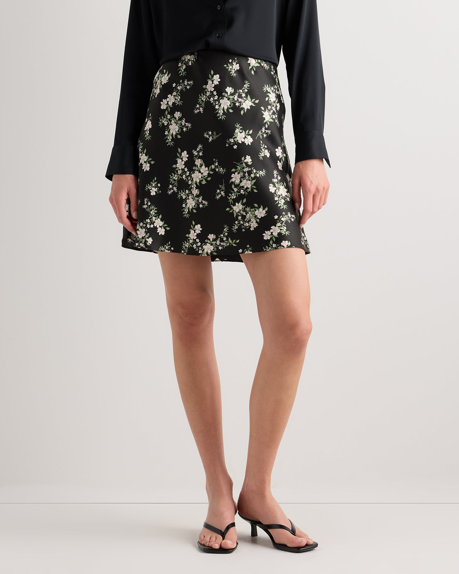 Quince Women's 100% Washable Silk Mini Skirt