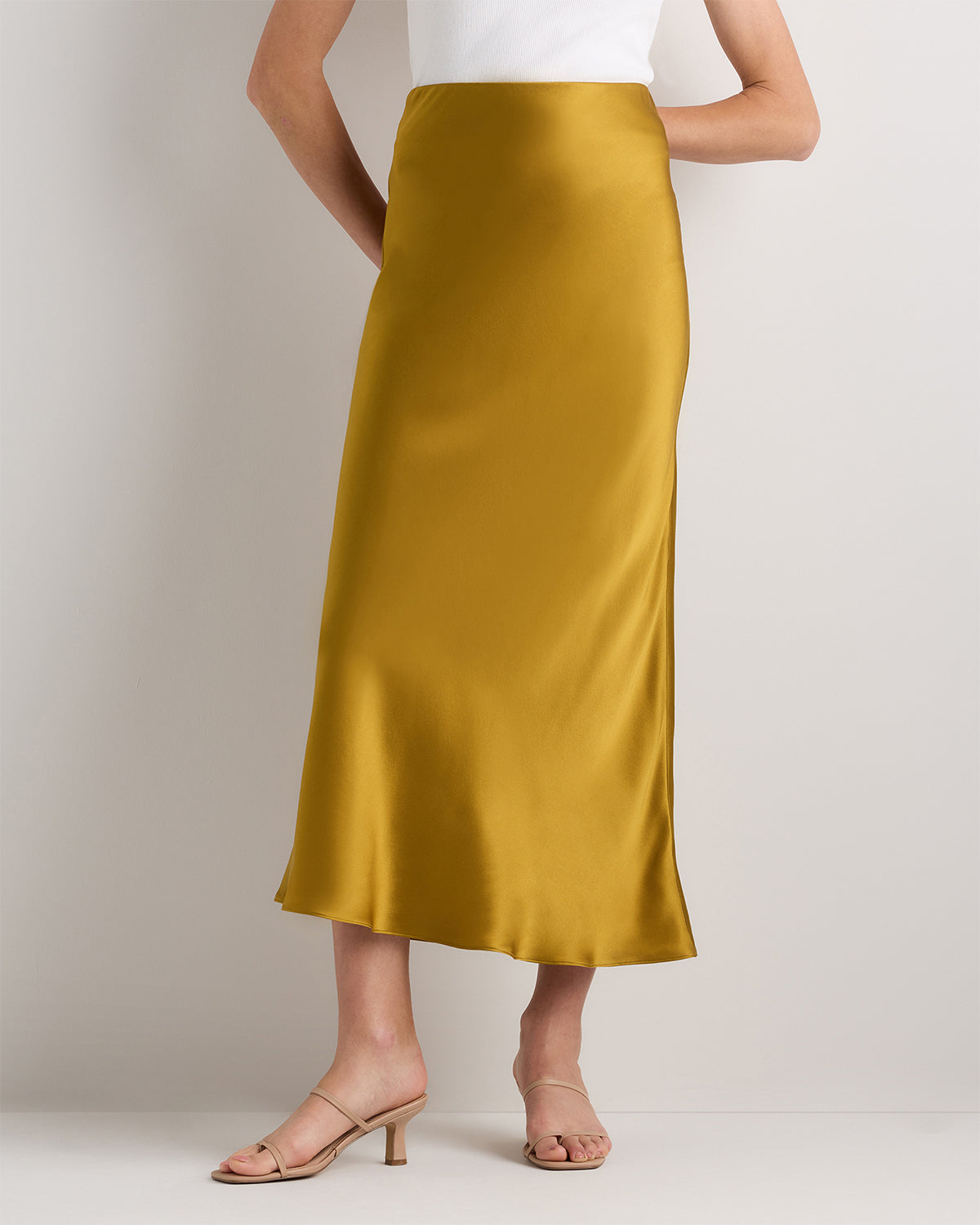 Quince Women's 100% Washable Silk Maxi Skirt