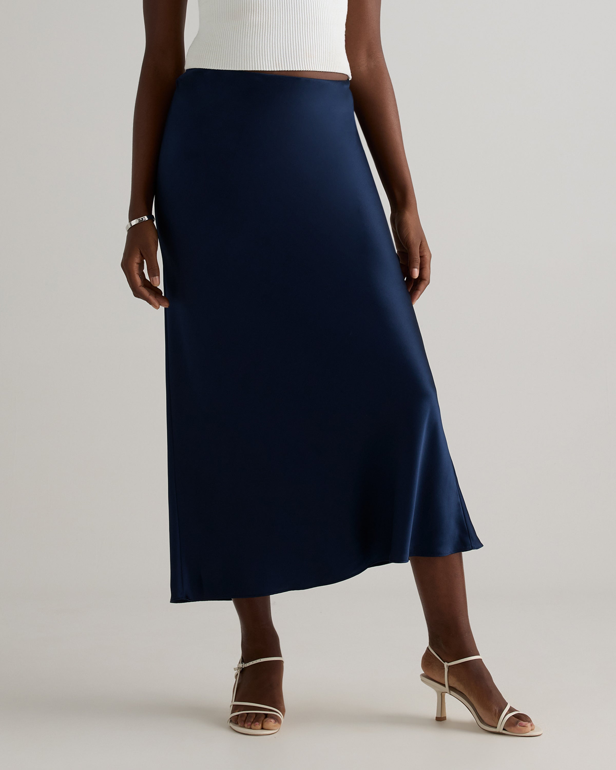 Quince Women's 100% Washable Silk Maxi Skirt