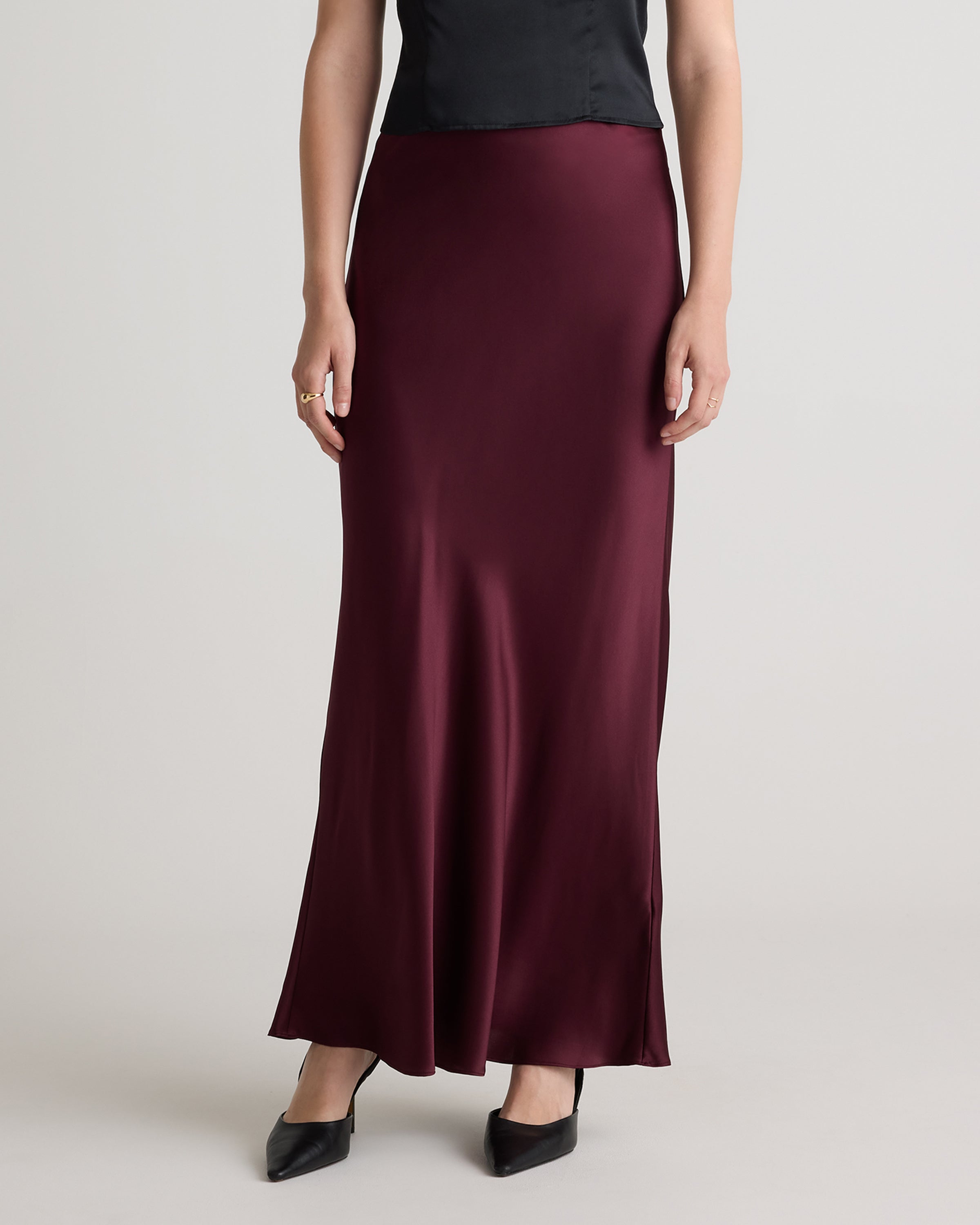 Quince Women's 100% Washable Silk Maxi Skirt
