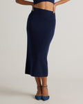 Quince Women's Mongolian Cashmere Fitted Midi Skirt