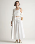 Quince Women's 100% Organic Cotton Poplin A-Line Maxi Skirt
